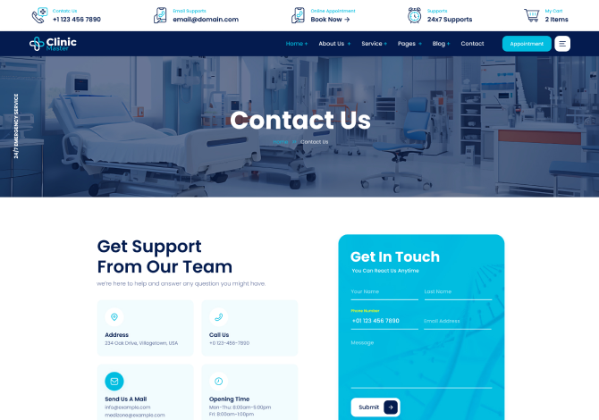 Contact ClinicMaster